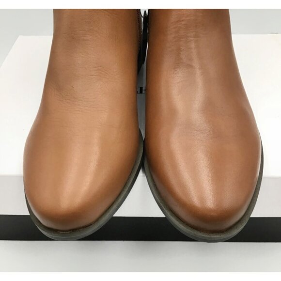 Alfani Step n Flex Genuine Leather Boots Womens 9.5 Cognac Brown Ankle Bootie - Picture 8 of 13